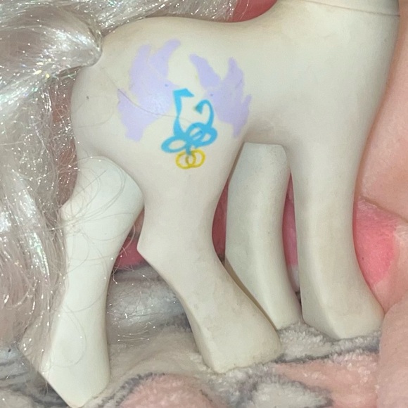 VTG 1989 My Little Pony G1 Bridal Beauty Wedding Bride Pony Hasbro White Doves - Picture 5 of 16